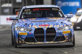 #38 BMW M4 GT4 of Samantha Tan, ST Racing, GT America Powered by AWS, GT4, Streets of Long Beach Presented by 5.11, Long Beach, CA, April 2024
 | Fabian Lagunas / SRO