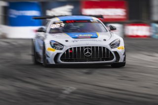 #10 Mercedes-AMG GT2 of Dan Knox, Lone Star Racing, GT America Powered by AWS, GT2, Streets of Long Beach Presented by 5.11, Long Beach, CA, April 2024
 | Fabian Lagunas / SRO