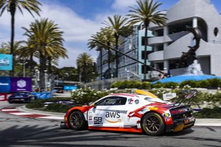 #58 Audi R8 LMS GT2 of CJ Moses, GMG Racing, GT America Powered by AWS, GT2, Streets of Long Beach Presented by 5.11, Long Beach, CA, April 2024
 | Fabian Lagunas / SRO