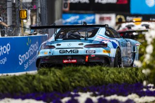 #44 Mercedes-AMG GT2 of Brent Holden, GMG Racing, GT America Powered by AWS, GT2, Streets of Long Beach Presented by 5.11, Long Beach, CA, April 2024
 | Fabian Lagunas / SRO