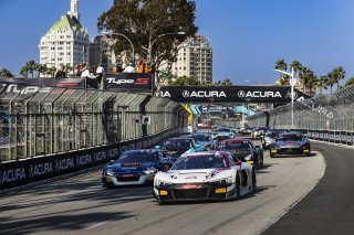 #3 Audi R8 LMS GT3 of Johnny O'Connell, SKI Autosports, GT America Powered by AWS, SRO3, Streets of Long Beach Presented by 5.11, Long Beach, CA, April 2024
 | Fabian Lagunas / SRO