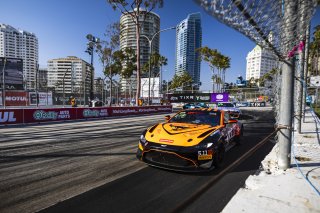 #8 Aston Martin Vantage AMR GT4 of Elias Sabo, Flying Lizard Motorsports, GT America Powered by AWS, GT4, Streets of Long Beach Presented by 5.11, Long Beach, CA, April 2024
 | Fabian Lagunas / SRO