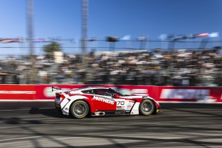 #70 Callaway Corvette Z06R GT3 of Mirco Shultis, Mishumotors, GT America Powered by AWS, SRO3, Streets of Long Beach Presented by 5.11, Long Beach, CA, April 2024
 | Fabian Lagunas / SRO