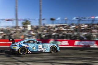 #44 Mercedes-AMG GT2 of Brent Holden, GMG Racing, GT America Powered by AWS, GT2, Streets of Long Beach Presented by 5.11, Long Beach, CA, April 2024
 | Fabian Lagunas / SRO