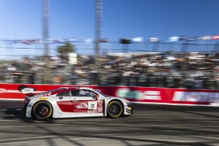 #3 Audi R8 LMS GT3 of Johnny O'Connell, SKI Autosports, GT America Powered by AWS, SRO3, Streets of Long Beach Presented by 5.11, Long Beach, CA, April 2024
 | Fabian Lagunas / SRO