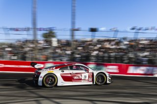 #3 Audi R8 LMS GT3 of Johnny O'Connell, SKI Autosports, GT America Powered by AWS, SRO3, Streets of Long Beach Presented by 5.11, Long Beach, CA, April 2024
 | Fabian Lagunas / SRO