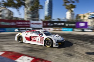 #3 Audi R8 LMS GT3 of Johnny O'Connell, SKI Autosports, GT America Powered by AWS, SRO3, Streets of Long Beach Presented by 5.11, Long Beach, CA, April 2024
 | Fabian Lagunas / SRO
