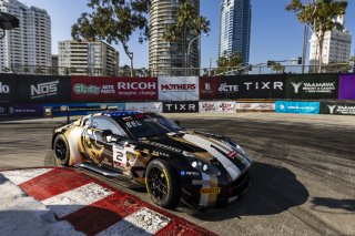 #2 Aston Martin Vantage AMR GT3 2024 of Jason Bell, Flying Lizard Motorsports, GT America Powered by AWS, SRO3, Streets of Long Beach Presented by 5.11, Long Beach, CA, April 2024
 | Fabian Lagunas / SRO