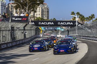 #098 Porsche 718 Cayman GT4 RS Clubsport of Isaac Sherman, Rotek Racing, GT America Powered by AWS, GT4, Streets of Long Beach Presented by 5.11, Long Beach, CA, April 2024
 | Fabian Lagunas / SRO