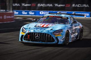 #44 Mercedes-AMG GT2 of Brent Holden, GMG Racing, GT America Powered by AWS, GT2, Streets of Long Beach Presented by 5.11, Long Beach, CA, April 2024
 | Fabian Lagunas / SRO