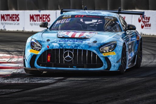 #44 Mercedes-AMG GT2 of Brent Holden, GMG Racing, GT America Powered by AWS, GT2, Streets of Long Beach Presented by 5.11, Long Beach, CA, April 2024
 | Fabian Lagunas / SRO
