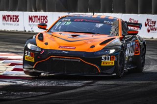 #8 Aston Martin Vantage AMR GT4 of Elias Sabo, Flying Lizard Motorsports, GT America Powered by AWS, GT4, Streets of Long Beach Presented by 5.11, Long Beach, CA, April 2024
 | Fabian Lagunas / SRO