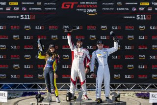 #098 Porsche 718 Cayman GT4 RS Clubsport of Isaac Sherman, Rotek Racing, #38 BMW M4 GT4 of Samantha Tan, ST Racing, #25 Aston Martin Vantage AMR GT4 of Gray Newell, Heart of Racing Team, GT America Powered by AWS, GT4, Streets of Long Beach Presented by 5 | Fabian Lagunas / SRO