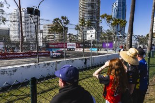 #032 Porsche 911 GT3-R (991.ii) of Kyle Washington, GMG Racing, GT America Powered by AWS, SRO3, Streets of Long Beach Presented by 5.11, Long Beach, CA, April 2024
 | Fabian Lagunas / SRO