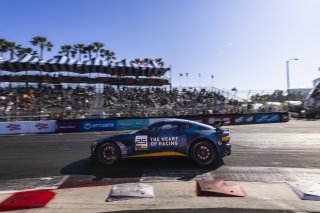 #25 Aston Martin Vantage AMR GT4 of Gray Newell, Heart of Racing Team, GT America Powered by AWS, GT4, Streets of Long Beach Presented by 5.11, Long Beach, CA, April 2024
 | Fabian Lagunas / SRO
