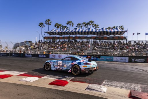 #44 Mercedes-AMG GT2 of Brent Holden, GMG Racing, GT America Powered by AWS, GT2, Streets of Long Beach Presented by 5.11, Long Beach, CA, April 2024
 | Fabian Lagunas / SRO