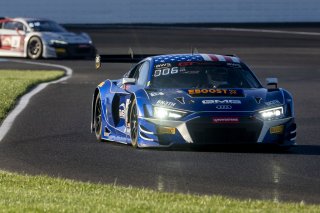 #14 Audi R8 LMS GT3 of James Sofronas, GMG Racing, GT America, SRO3, SRO America, Indianapolis Motor Speedway, Indianapolis, IN, October 2024.
 | Brian Cleary/SRO