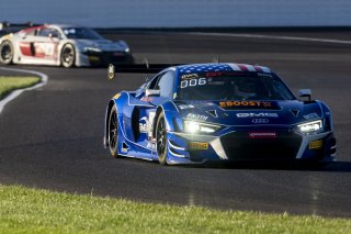 #14 Audi R8 LMS GT3 of James Sofronas, GMG Racing, GT America, SRO3, SRO America, Indianapolis Motor Speedway, Indianapolis, IN, October 2024.
 | Brian Cleary/SRO