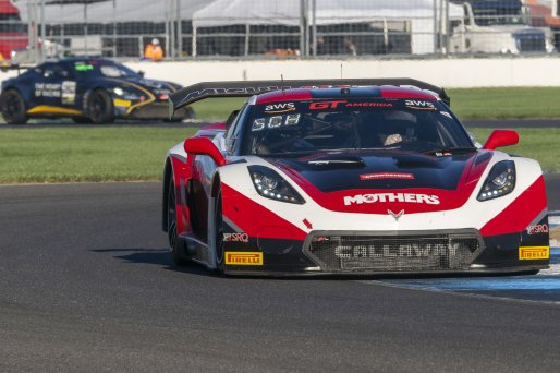 #70 Callaway Corvette Z06R GT3 of Mirco Schultis, MISHUMOTORS, GT America, SRO3, SRO America, Indianapolis Motor Speedway, Indianapolis, IN, October 2024.
 | Brian Cleary/SRO