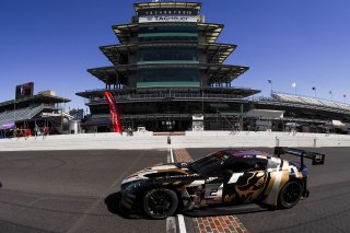 #2 Aston Martin Vantage AMR GT3 of Jason Bell, Flying Lizard Motorsports, GT America, SRO3, SRO America, Indianapolis Motor Speedway, Indianapolis, IN, October 2024.
 | Brian Cleary/SRO