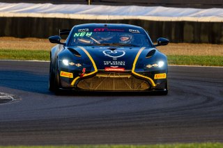 #25 Aston Martin Vantage AMR GT4 of Gray Newell, Heart of Racing Team, GT America, GT4, SRO America, Indianapolis Motor Speedway, Indianapolis, IN, October 2024.
 | Brian Cleary/SRO