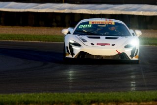 #102 McLaren Artura GT4 of Alan Grossberg, TPC Racing, GT America, GT4, SRO America, Indianapolis Motor Speedway, Indianapolis, IN, October 2024.
 | Brian Cleary/SRO