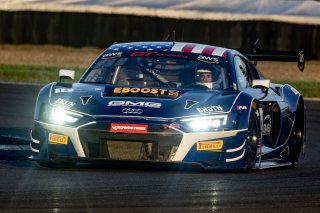 #14 Audi R8 LMS GT3 of James Sofronas, GMG Racing, GT America, SRO3, SRO America, Indianapolis Motor Speedway, Indianapolis, IN, October 2024.
 | Brian Cleary/SRO