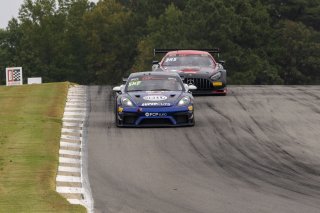#098 Porsche 718 Cayman GT4 of Isaac Sherman, Rotek Racing, GT America, GT4, SRO America, Barber Motorsports Park, Birmingham, AL, September 2024
 | Brian Cleary/SRO
