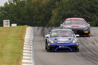 #098 Porsche 718 Cayman GT4 of Isaac Sherman, Rotek Racing, GT America, GT4, SRO America, Barber Motorsports Park, Birmingham, AL, September 2024
 | Brian Cleary/SRO