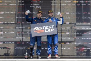 #27 Mercedes-AMG GT3 of Jason Daskalos, CRP/Daskalos Motorsports, GT America, SRO3, #098 Porsche 718 Cayman GT4 of Isaac Sherman, Rotek Racing, GT4, SRO America, Barber Motorsports Park, Birmingham, AL, September 2024
 | Brian Cleary/SRO