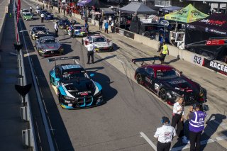 #27 Mercedes-AMG GT3 of Jason Daskalos, CRP/Daskalos Motorsports, GT America, SRO3, #29 BMW M4 GT3 of Justin Rothberg, Turner Motorsport, SRO America, Barber Motorsports Park, Birmingham, AL, September 2024
 | Brian Cleary/SRO