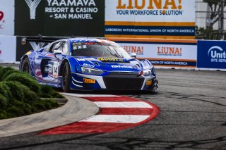 #14 Audi R8 LMS GT3 EVOII of James Sofronas, GMG Racing, GT America, SRO3, SRO America, Long Beach Grand Prix, Long Beach, CA, April 11-13, 2025.
 | Fabian Lagunas | www.lagunasphotography.com | For SRO Motorsports Group 2025