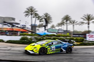 #142 Lamborghini Huracan Super Trofeo EVO2 of Adrian Kunzle, MLT Motorsports, GT America, GT2, SRO America, Long Beach Grand Prix, Long Beach, CA, April 11-13, 2025.
 | Fabian Lagunas | www.lagunasphotography.com | For SRO Motorsports Group 2025