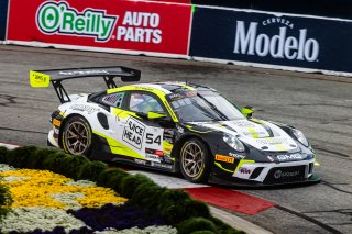 #54 Porsche 911 GT3-R (991.ii) of Patrick Mulcahy, GMG Racing, GT America, SRO3, SRO America, Long Beach Grand Prix, Long Beach, CA, April 11-13, 2025.
 | Fabian Lagunas | www.lagunasphotography.com | For SRO Motorsports Group 2025