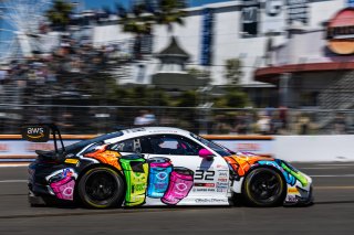 #32 Porsche 992 GT3 R of Kyle Washington, GMG Racing, GT America, SRO3, SRO America, Long Beach Grand Prix, Long Beach, CA, April 11-13, 2025.
 | Fabian Lagunas | www.lagunasphotography.com | For SRO Motorsports Group 2025