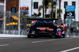 #32 Porsche 992 GT3 R of Kyle Washington, GMG Racing, GT America, SRO3, SRO America, Long Beach Grand Prix, Long Beach, CA, April 11-13, 2025.
 | Fabian Lagunas | www.lagunasphotography.com | For SRO Motorsports Group 2025