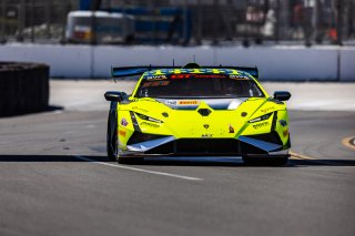 #142 Lamborghini Huracan Super Trofeo EVO2 of Adrian Kunzle, MLT Motorsports, GT America, GT2, SRO America, Long Beach Grand Prix, Long Beach, CA, April 11-13, 2025.
 | Fabian Lagunas | www.lagunasphotography.com | For SRO Motorsports Group 2025