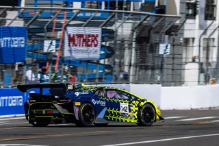#142 Lamborghini Huracan Super Trofeo EVO2 of Adrian Kunzle, MLT Motorsports, GT America, GT2, SRO America, Long Beach Grand Prix, Long Beach, CA, April 11-13, 2025.
 | Fabian Lagunas | www.lagunasphotography.com | For SRO Motorsports Group 2025