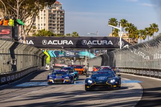 #24 Aston Martin Vantage AMR GT3 EVO of Gray Newell, Heart of Racing Team, GT America, SRO3, SRO America, Long Beach Grand Prix, Long Beach, CA, April 11-13, 2025.
 | Fabian Lagunas | www.lagunasphotography.com | For SRO Motorsports Group 2025
