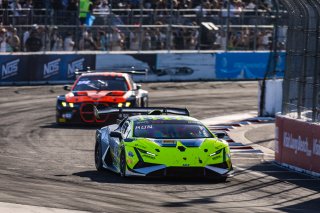 #142 Lamborghini Huracan Super Trofeo EVO2 of Adrian Kunzle, MLT Motorsports, GT America, GT2, SRO America, Long Beach Grand Prix, Long Beach, CA, April 11-13, 2025.
 | Fabian Lagunas | www.lagunasphotography.com | For SRO Motorsports Group 2025