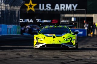 #142 Lamborghini Huracan Super Trofeo EVO2 of Adrian Kunzle, MLT Motorsports, GT America, GT2, SRO America, Long Beach Grand Prix, Long Beach, CA, April 11-13, 2025.
 | Fabian Lagunas | www.lagunasphotography.com | For SRO Motorsports Group 2025