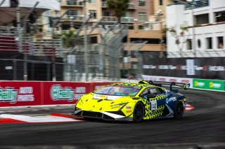 #142 Lamborghini Huracan Super Trofeo EVO2 of Adrian Kunzle, MLT Motorsports, GT America, GT2, SRO America, Long Beach Grand Prix, Long Beach, CA, April 11-13, 2025.
 | Fabian Lagunas | www.lagunasphotography.com | For SRO Motorsports Group 2025