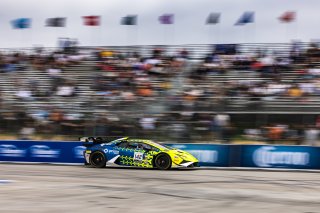 #142 Lamborghini Huracan Super Trofeo EVO2 of Adrian Kunzle, MLT Motorsports, GT America, GT2, SRO America, Long Beach Grand Prix, Long Beach, CA, April 11-13, 2025.
 | Fabian Lagunas | www.lagunasphotography.com | For SRO Motorsports Group 2025
