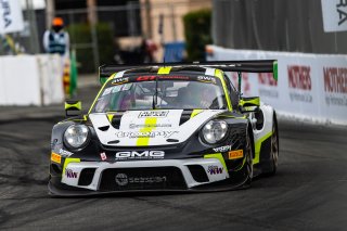 #54 Porsche 911 GT3-R (991.ii) of Patrick Mulcahy, GMG Racing, GT America, SRO3, SRO America, Long Beach Grand Prix, Long Beach, CA, April 11-13, 2025.
 | Fabian Lagunas | www.lagunasphotography.com | For SRO Motorsports Group 2025