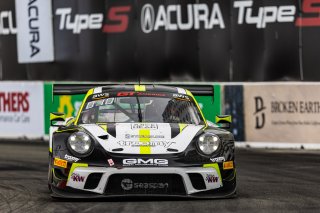 #54 Porsche 911 GT3-R (991.ii) of Patrick Mulcahy, GMG Racing, GT America, SRO3, SRO America, Long Beach Grand Prix, Long Beach, CA, April 11-13, 2025.
 | Fabian Lagunas | www.lagunasphotography.com | For SRO Motorsports Group 2025