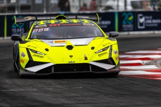 #142 Lamborghini Huracan Super Trofeo EVO2 of Adrian Kunzle, MLT Motorsports, GT America, GT2, SRO America, Long Beach Grand Prix, Long Beach, CA, April 11-13, 2025.
 | Fabian Lagunas | www.lagunasphotography.com | For SRO Motorsports Group 2025