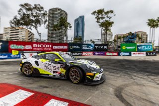 #54 Porsche 911 GT3-R (991.ii) of Patrick Mulcahy, GMG Racing, GT America, SRO3, SRO America, Long Beach Grand Prix, Long Beach, CA, April 11-13, 2025.
 | Fabian Lagunas | www.lagunasphotography.com | For SRO Motorsports Group 2025