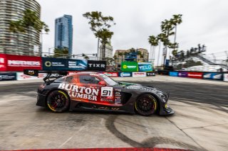 #91 Mercedes-AMG GT3 of Jeff Burton, Regulator Racing, GT America, SRO3, SRO America, Long Beach Grand Prix, Long Beach, CA, April 11-13, 2025.
 | Fabian Lagunas | www.lagunasphotography.com | For SRO Motorsports Group 2025