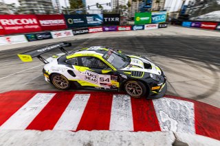#54 Porsche 911 GT3-R (991.ii) of Patrick Mulcahy, GMG Racing, GT America, SRO3, SRO America, Long Beach Grand Prix, Long Beach, CA, April 11-13, 2025.
 | Fabian Lagunas | www.lagunasphotography.com | For SRO Motorsports Group 2025