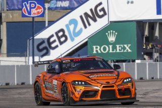 #69 Toyota Gazoo Racing GR Supra GT4 EVO2 of Anthony McIntosh, JTR Motorsports Enginring, GT America, GT4, SRO America, Sebring International Raceway, Sebring, FL, May 2025.
 | Brian Cleary/SRO
